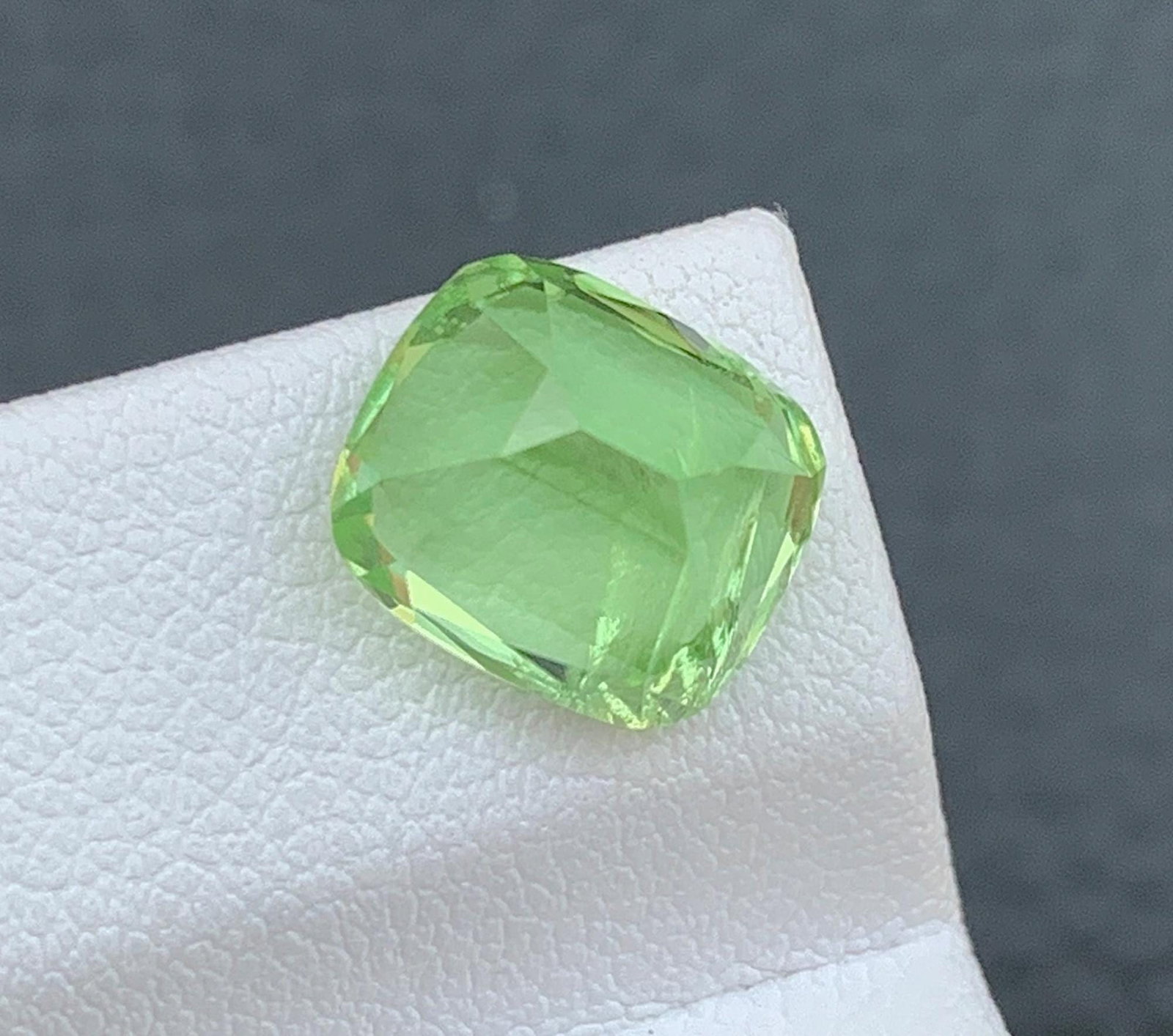 Cushion Cut Peridot Gemstone: 4.70 Carat Natural August Birthstone, Pakistan Origin - 2
