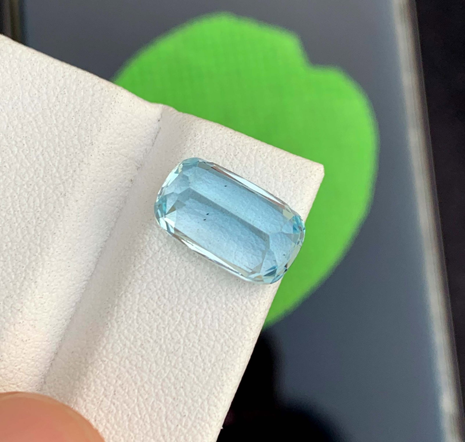 Natural Aquamarine Gemstone: 4.80 Carat Cushion Cut, Pakistan - 3
