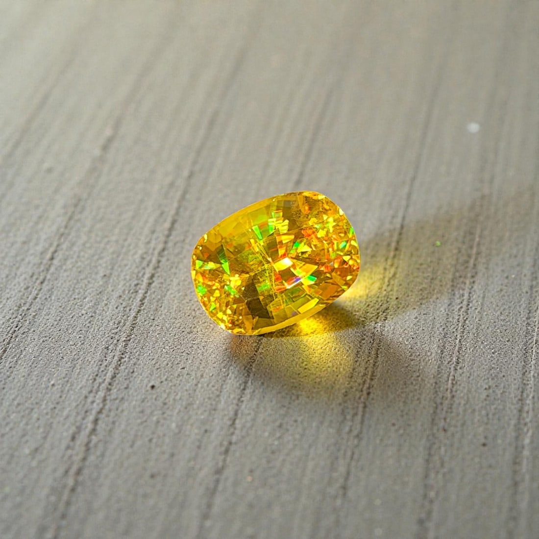 Full Fire Sphene Ring Stone, Yellow Sphene Gemstone For Jewelry Making: Full Fire Sphene Ring Stone, Yellow Sphene Gemstone For Jewelry Making Weight (CT) : 2.5 Measurements(MM) : 9 x 7 x 5 Shape : Cushion Color : Yellow Treatment : None Clarity : Eye Clean Origin : Pakis