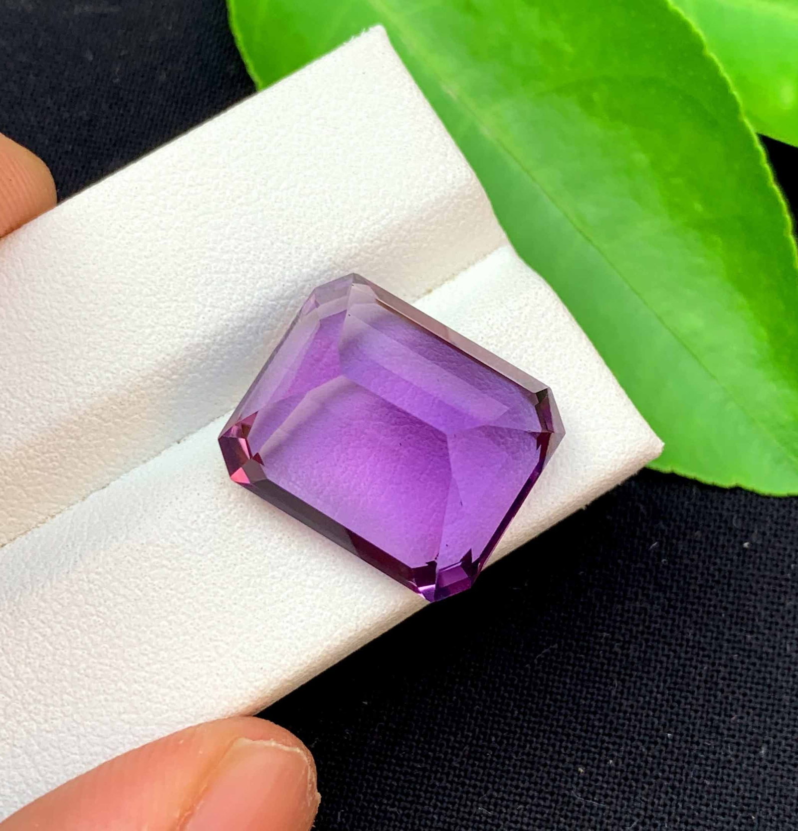 Emerald Cut Amethyst Gemstone: 17.75 Carats, February Birthstone - 3