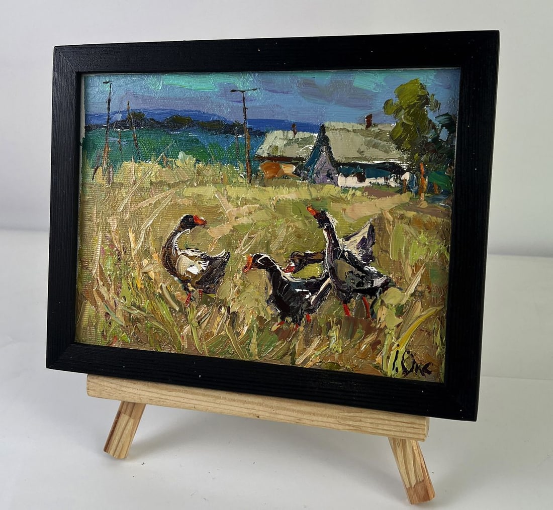 Oil painting Edge of the Village Oksana Ivanyuk - 2