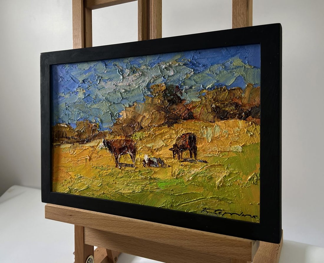 Oil painting Cows on the hill Boris Serdyuk - 2