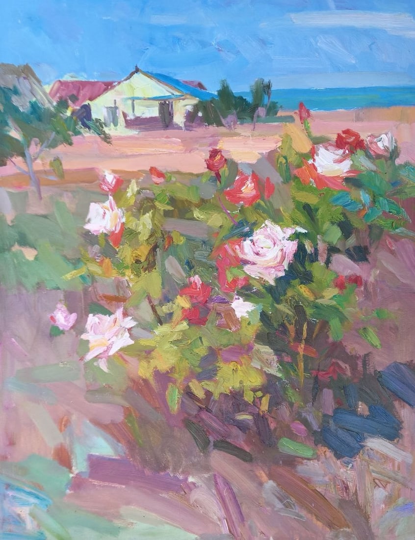 Oil painting Roses Alex Ditriev (1 of 9)