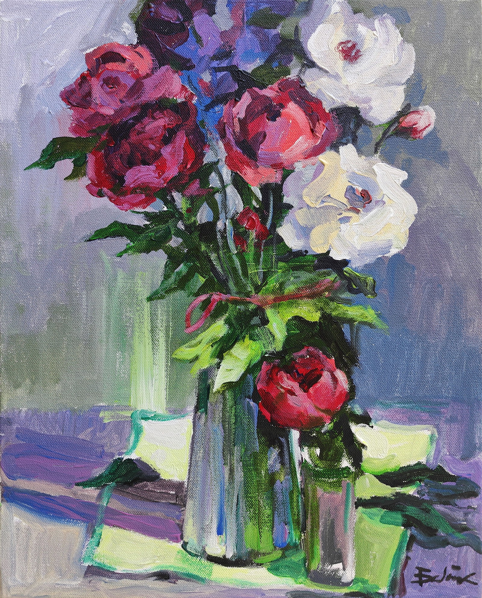 acrylic painting peonies Vyacheslav Petrovich Babac: Title: acrylic painting peonies Vyacheslav Petrovich Babac Description: 152BA Painter: Vyacheslav Petrovick Babac S?ze: 50x40 cm/19.68x15.74 inches Components: acrylic, canvas Original painting from o