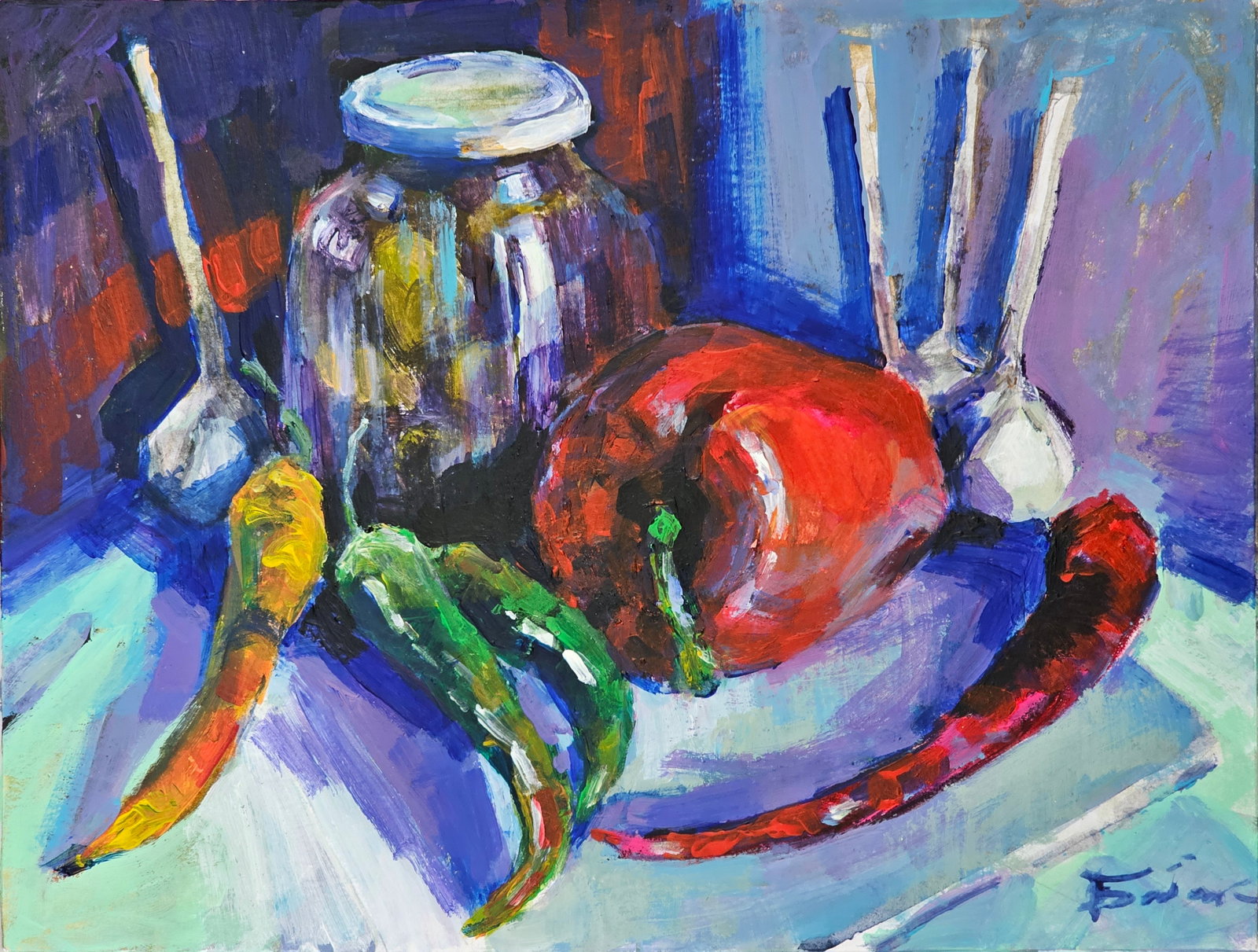 Oil painting Still life Vyacheslav Petrovich Babac: Title: Oil painting Still life Vyacheslav Petrovich Babac Description: 209BA Painter: Vyacheslav Petrovick Babac S?ze: 22x29 cm/ 8.66x11.41 inches Component: oil, cardboard Original painting from our 
