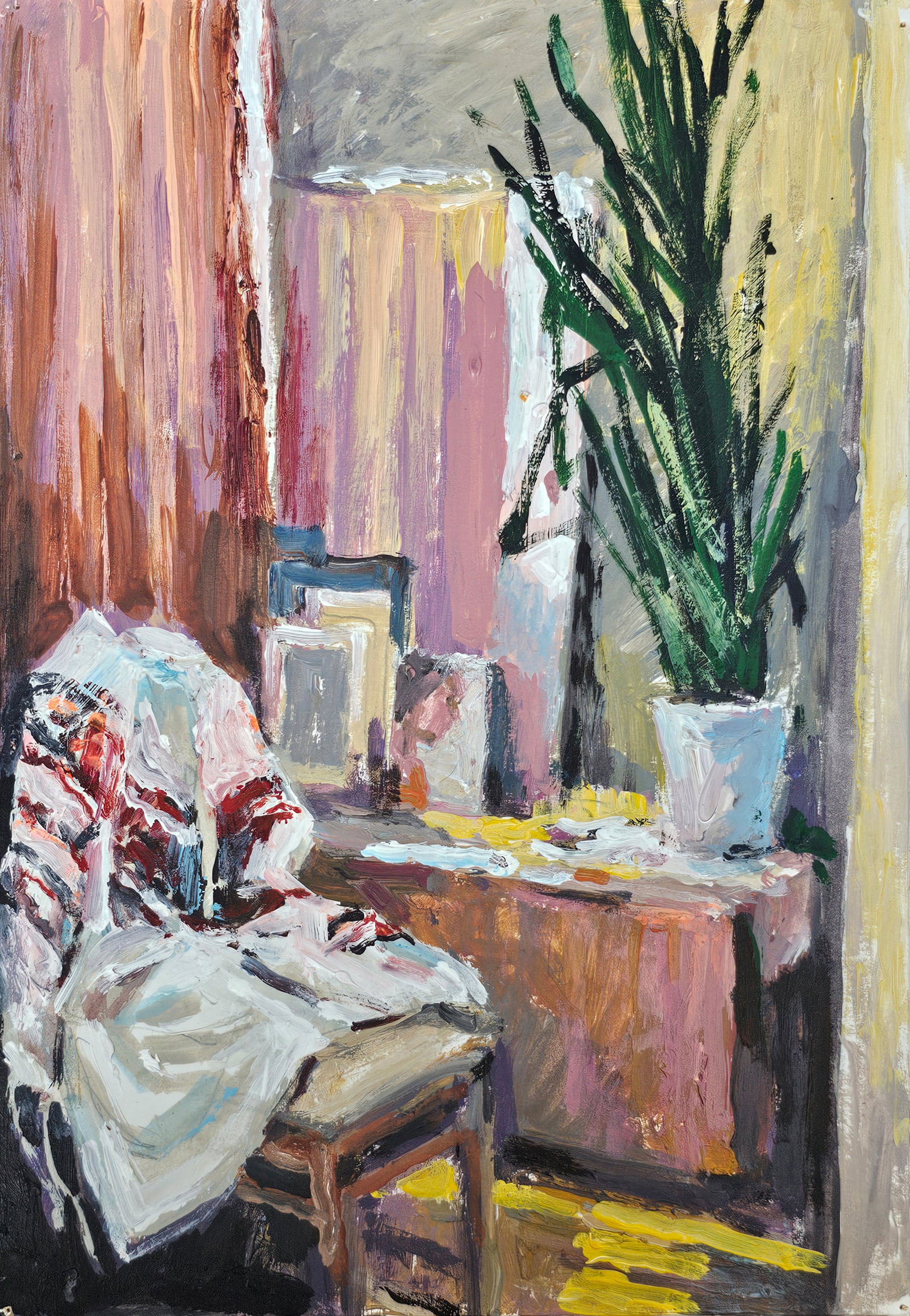 Acrylic painting Tatyana's embroidery Vyacheslav Petrovich Babac: Title: Acrylic painting Tatyana's embroidery Vyacheslav Petrovich Babac Description: 343BA Painter: Vyacheslav Petrovick Babac S?ze: 28x20 cm/ 11.02x7.87 inches Components: Acrylic, cardboard Original