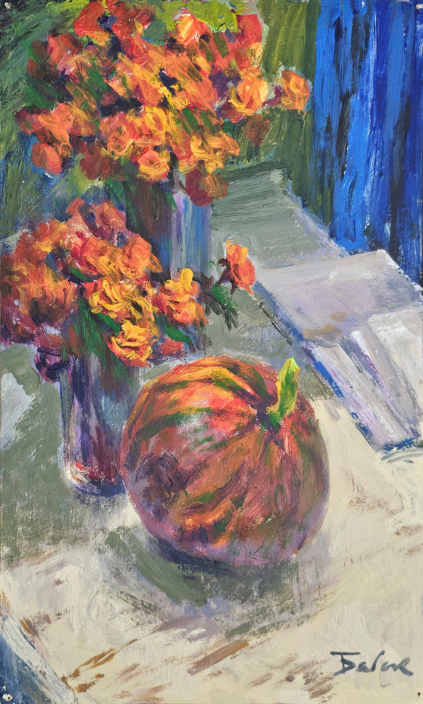 Acrylic painting red pumpkin Vyacheslav Petrovich Babac (1 of 10)