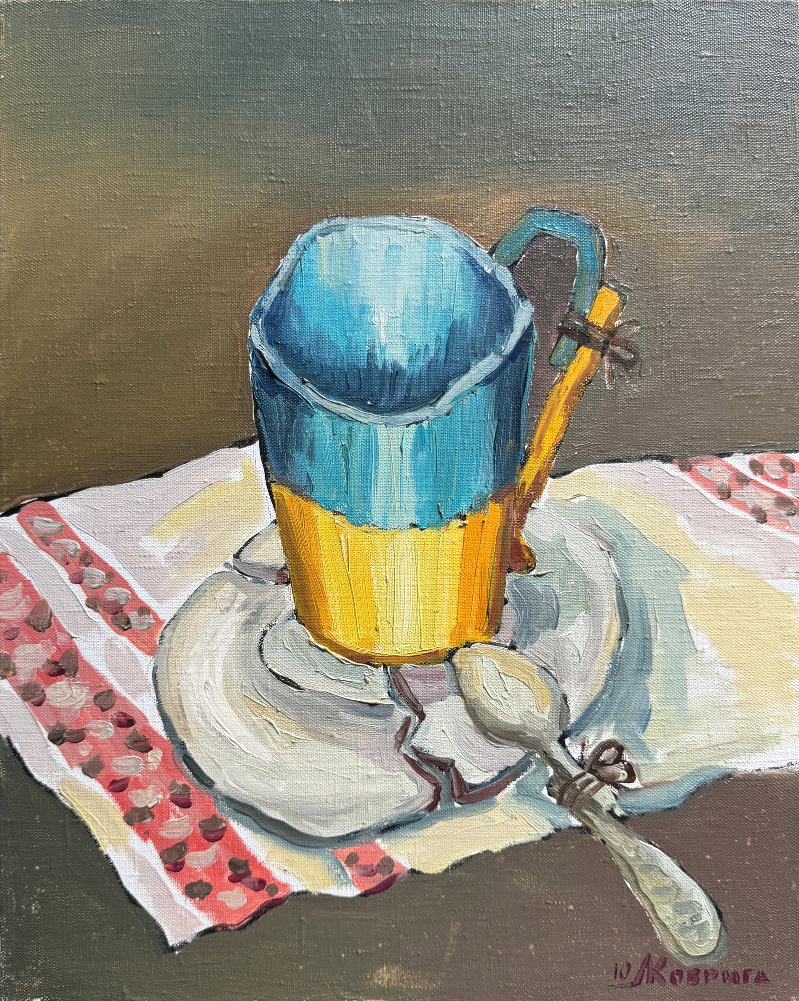 Oil painting with frame Ukrainian still life K. Leonid: Title: Oil painting with frame Ukrainian still life K. Leonid Description: 661KK Painter: K. Leonid S?ze: 50x40 cm/ 19.68x15.74 inches Components: oil, canvas Original painting CONDITION: exellent ERA