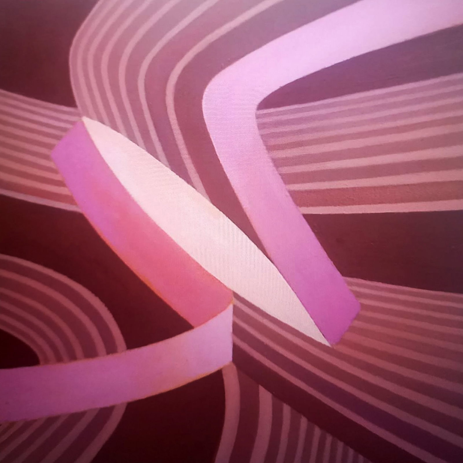 Oil painting Pink ribbon Alexander Strashevich: Title: Oil painting Pink ribbon Alexander Strashevich Description: 57STRASH Painter: Alexander Strashevich Size: 50x50 cm/19.68x19.68 inches Components: oil, cardboard Original painting CONDITION: exc