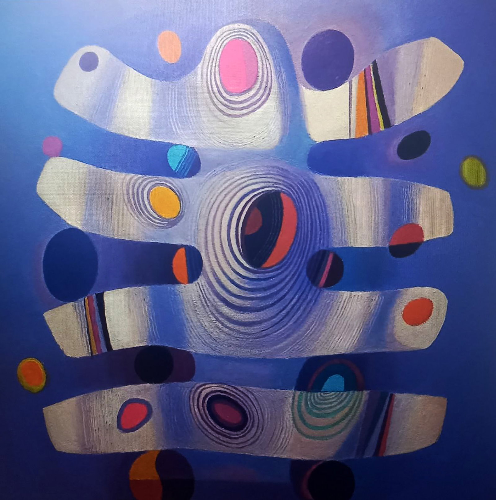 Oil painting Colored stones Alexander Strashevich: Title: Oil painting Colored stones Alexander Strashevich Description: 80STRASH Painter: Alexander Strashevich Size: 50x50 cm/19.68x19.68 inches Components: oil, cardboard Original painting CONDITION: 