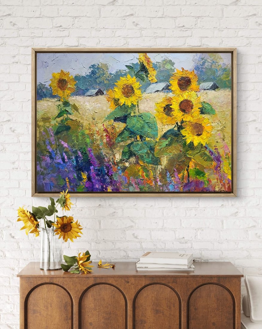 Oil painting Sunflowers in the field Serdyuk Boris Petrovich - 2