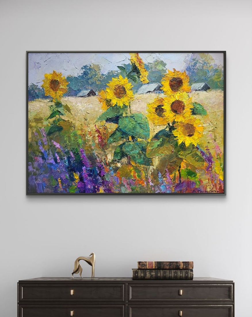Oil painting Sunflowers in the field Serdyuk Boris Petrovich - 3