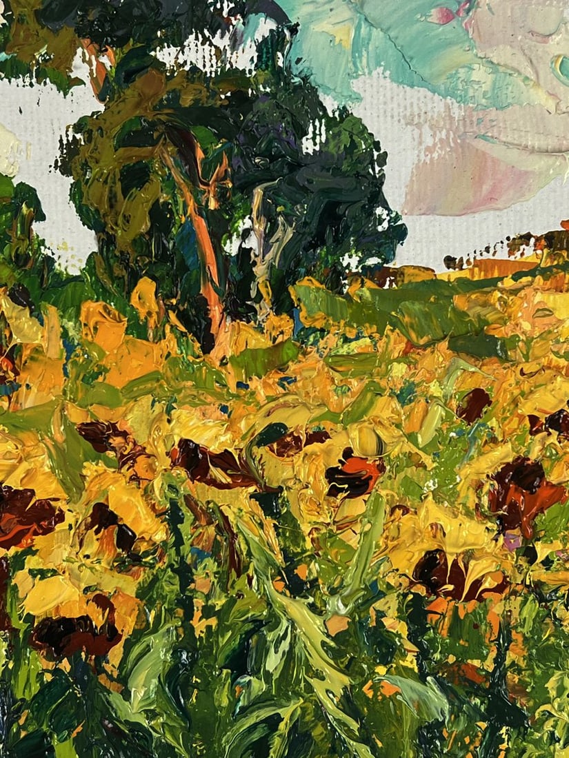 Oil painting Sunflowers in the Field Oleksiy Ivanyuk - 4
