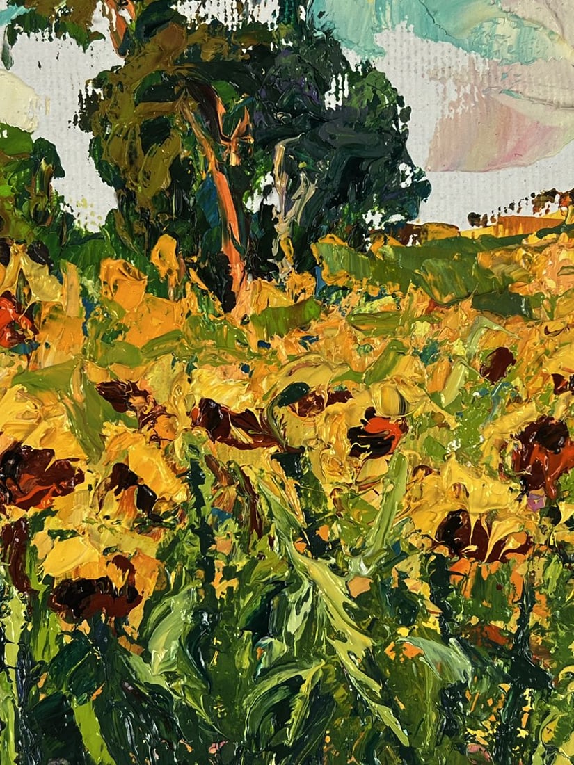 Oil painting Sunflowers in the Field Oleksiy Ivanyuk - 5