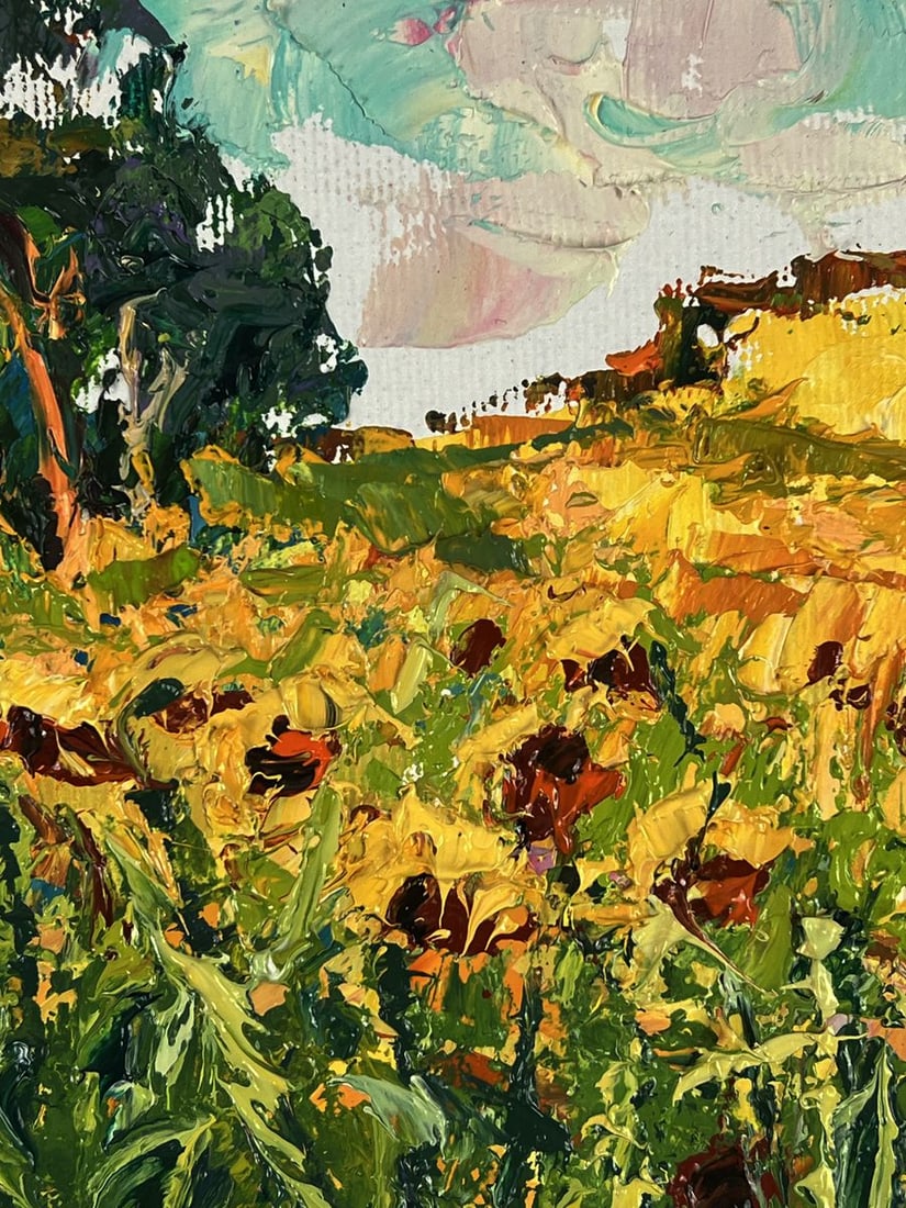Oil painting Sunflowers in the Field Oleksiy Ivanyuk - 6