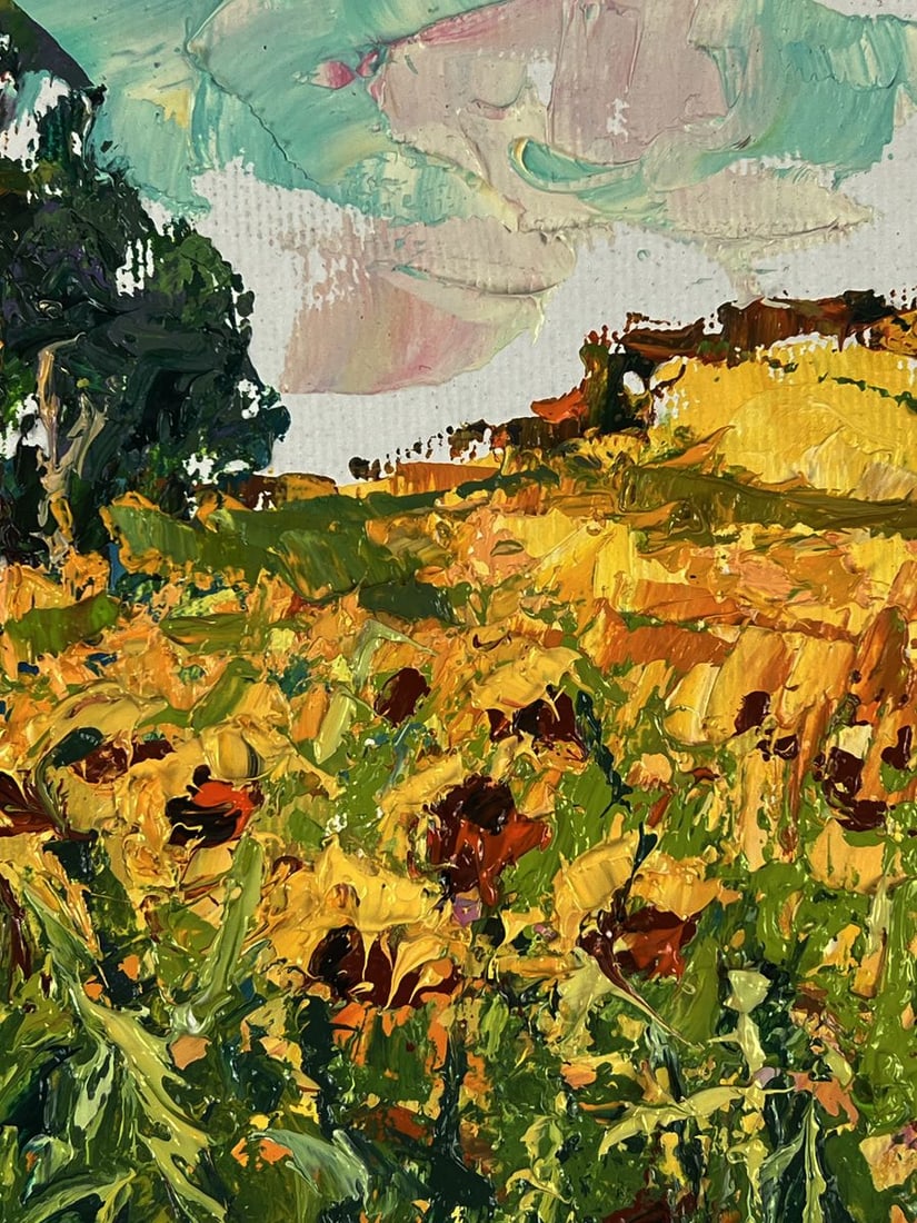 Oil painting Sunflowers in the Field Oleksiy Ivanyuk - 7