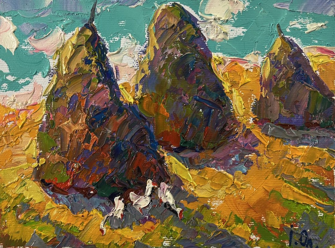 Oil painting Geese in the shade Oleksiy Ivanyuk - 3