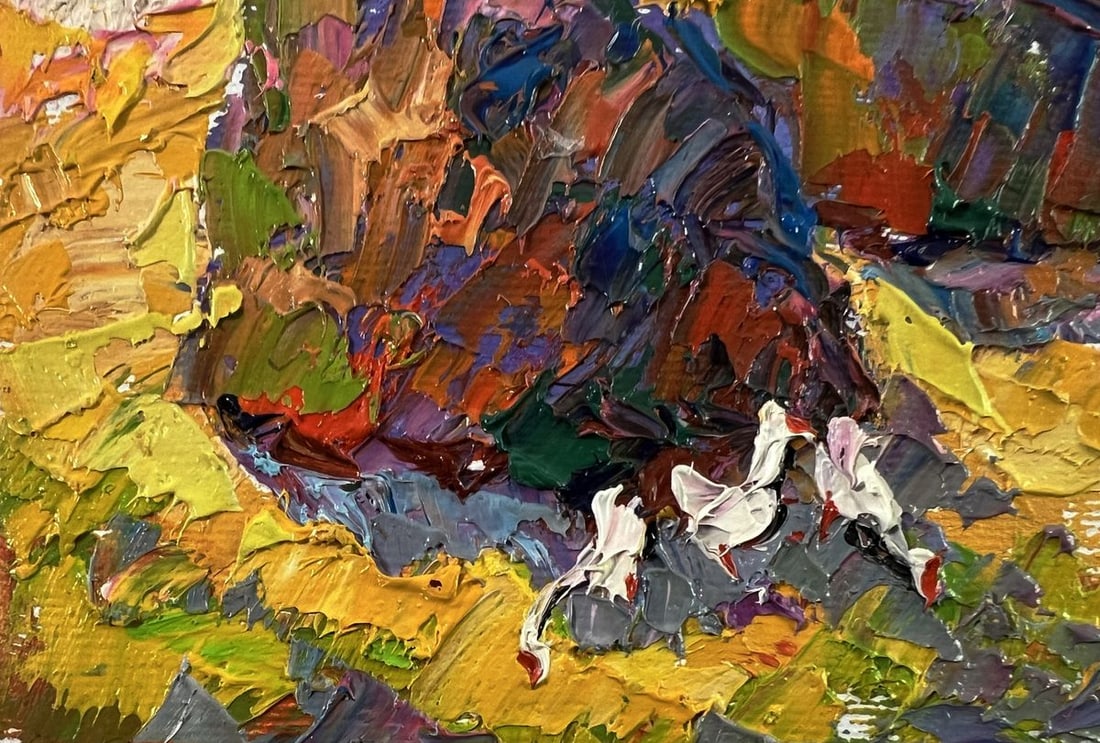 Oil painting Geese in the shade Oleksiy Ivanyuk - 5
