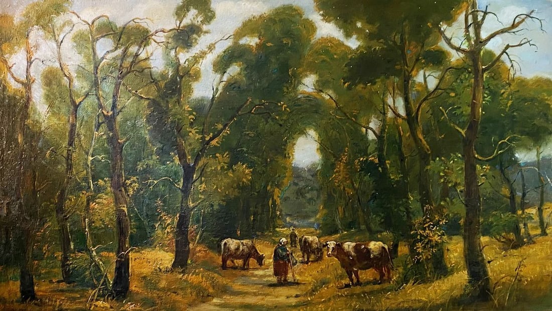 Oil painting Herd in planting Litvinov Oleg Arkad'yevich: Title: Oil painting Herd in planting Litvinov Oleg Arkad'yevich Description: No.Litv 419 *** ABOUT THIS PAINTING *** * TITLE: "Herd in planting" * ARTISTS: Litvinov Oleg Arkad'yevich * SIZE: 39x67 cm/