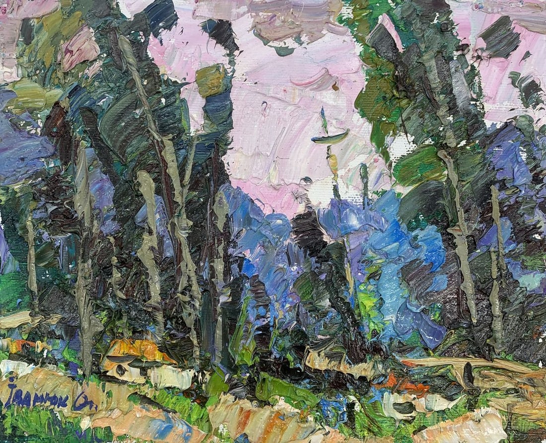 Oil painting The rustle of poplars Kalenyuk Alex (1 of 12)