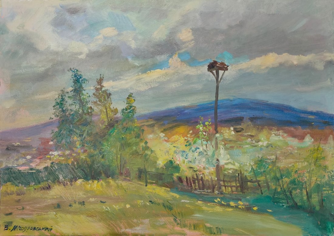 Oil painting Spring fragrance Mishurovsky V. V.: Title: Oil painting Spring fragrance Mishurovsky V. V. Description: No.99 *** ABOUT THIS PAINTING *** * TITLE: "Spring fragrance" * ARTISTS: Mishurovsky V. V. * SIZE: 50x70 cm / 19,68x27,55 inches * M