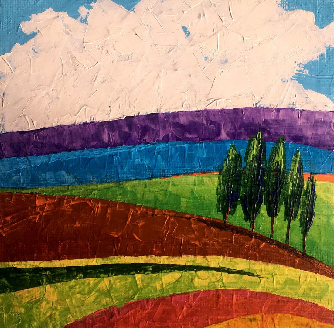 Oil painting Lonely trees in the fields Zadorozhnya V. V. (1 of 12)