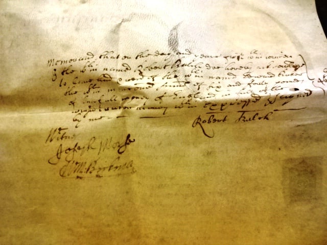 1696 Large English Vellum Deed Nice Seals - 5