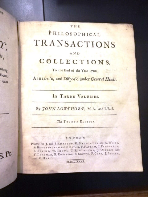 1731 Philosophical Trandsactions Sir Isaac Newton Edmund Halley - 2