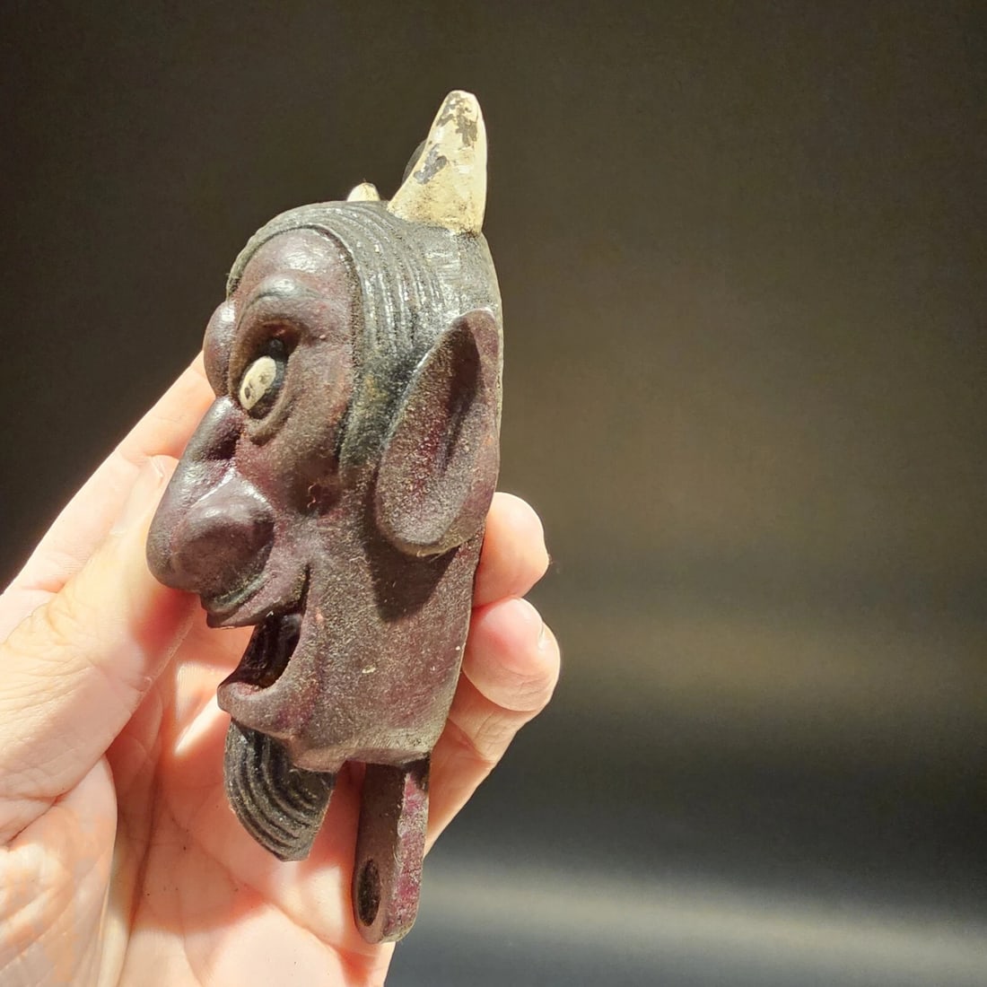 Cast Iron folk art Devil Wall mount Bottle Opener - 12