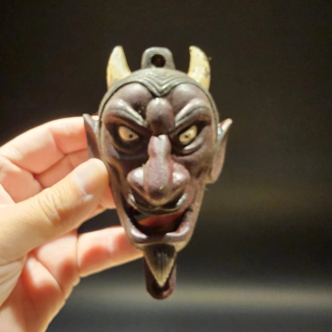 Cast Iron folk art Devil Wall mount Bottle Opener - 4