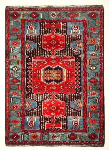 Hand Knotted Persian Tarom Tribal Wool Navy Oriental Area Rug 4'9" x 7'8" - 10