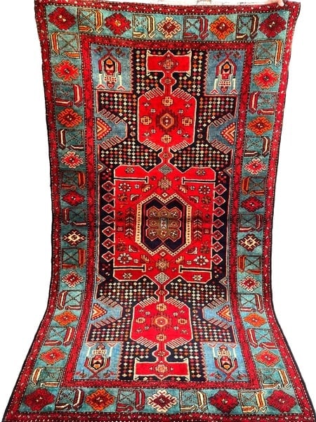 Hand Knotted Persian Tarom Tribal Wool Navy Oriental Area Rug 4'9" x 7'8" - 4
