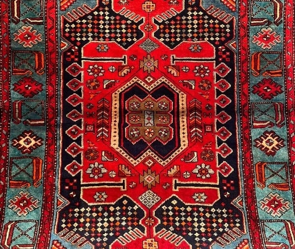Hand Knotted Persian Tarom Tribal Wool Navy Oriental Area Rug 4'9" x 7'8" - 7