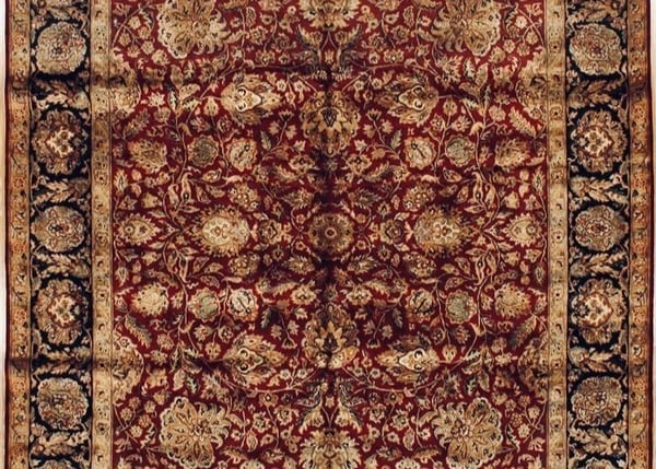 Hand Knotted Jaipur Red Navy Wool Oriental Area Rug Carpet 8' x 10' - 3
