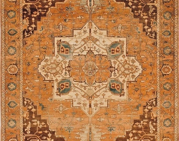 Hand Knotted Indo-Heriz Geometric Wool Oriental Area Rug Carpet 7'11" x 10'2" - 3