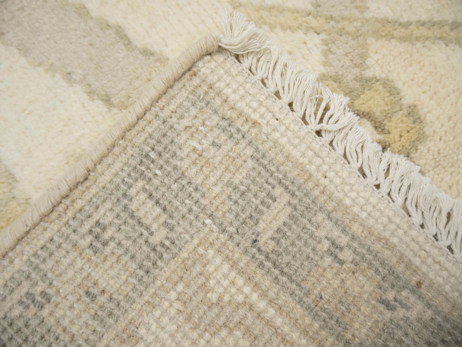 Cream Floral 8X16 Oushak Oriental Rug - 14