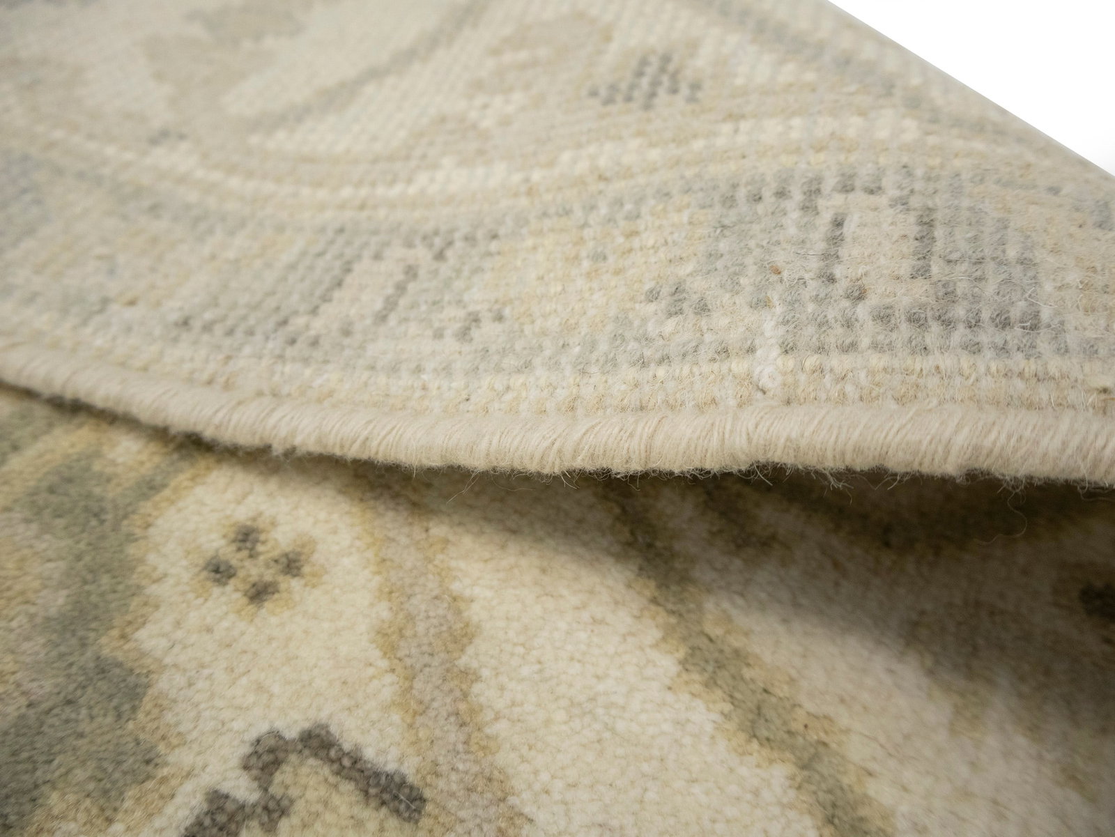 Cream Floral 8X16 Oushak Oriental Rug - 15