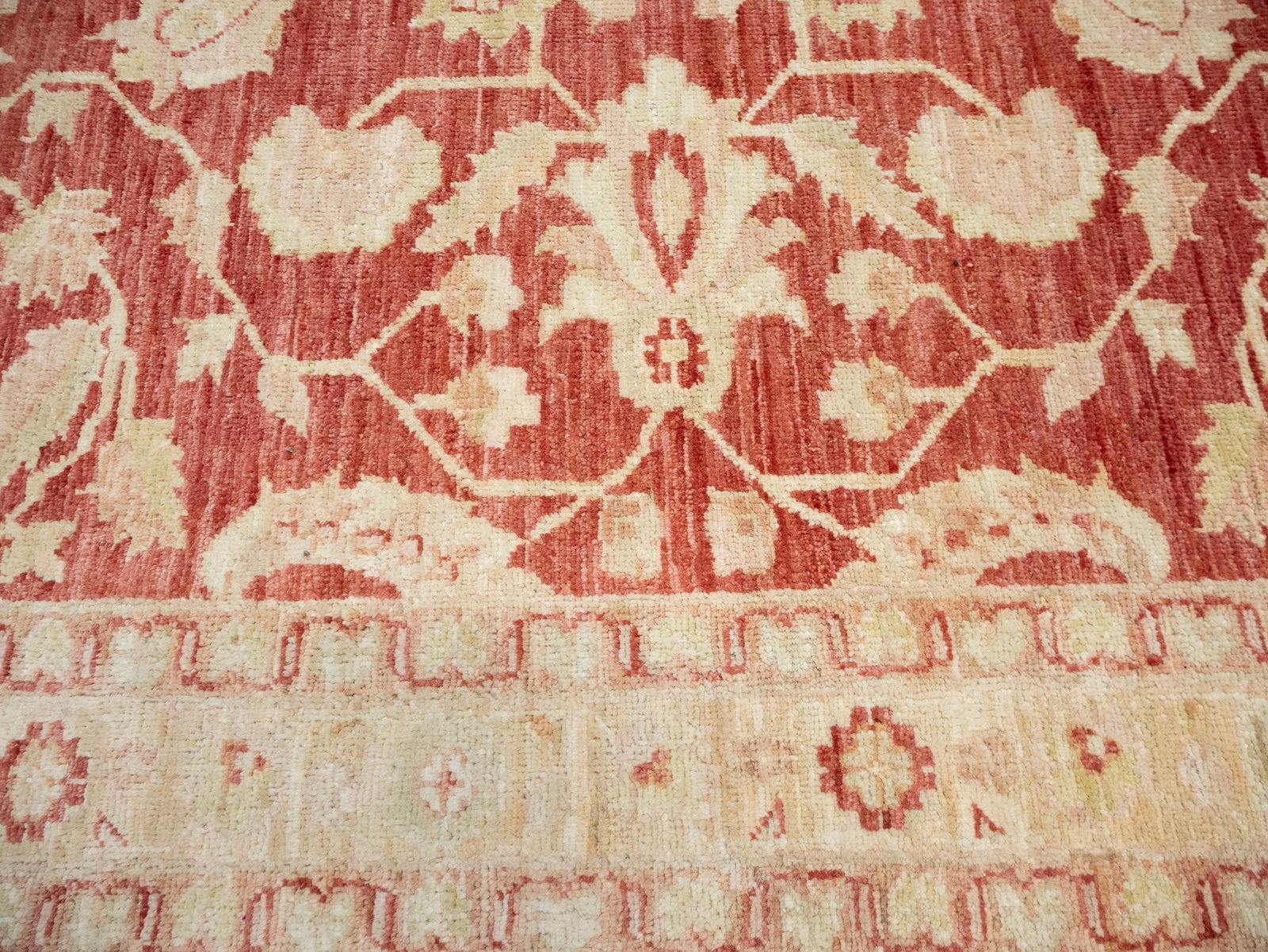 Red Floral 13X17 Oushak Peshawar Oriental Rug - 10