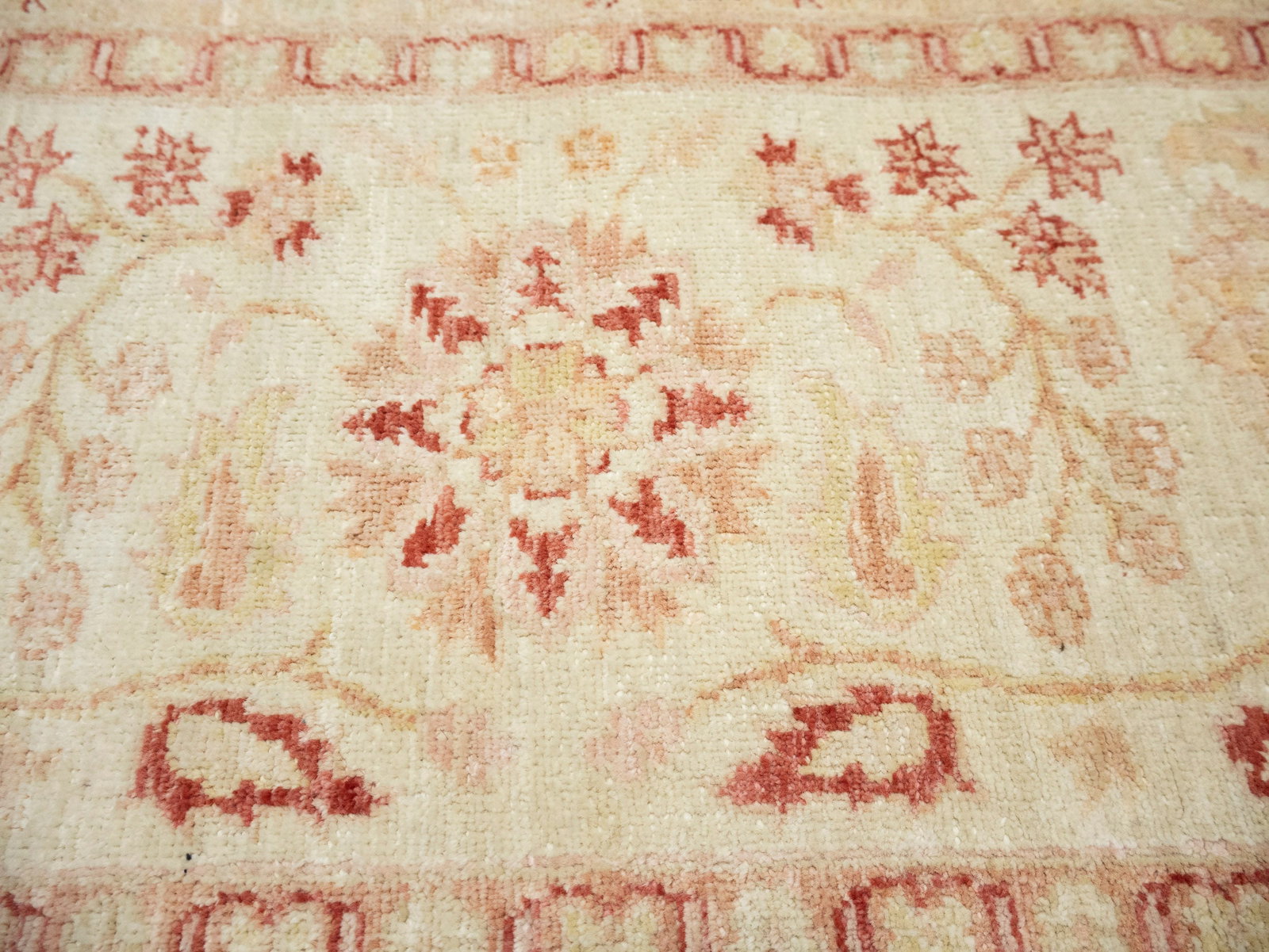 Red Floral 13X17 Oushak Peshawar Oriental Rug - 12