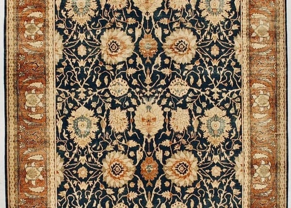 Hand Knotted Indo-Tabriz Black Oriental Area Rug Wool Carpet 12' x 18'1" - 3