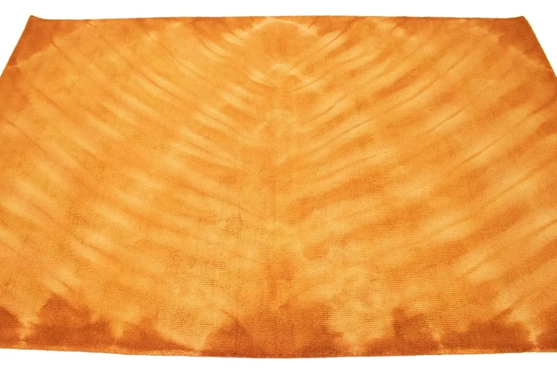 Solar Orange Tie-Dye 5X8 Hand-Tufted Modern Rug - 6
