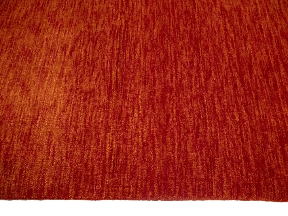 Orange Red Solid Gabbeh Modern Rug in All Size - 5