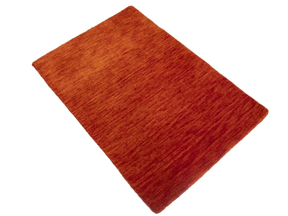 Orange Red Solid Gabbeh Modern Rug in All Size - 8
