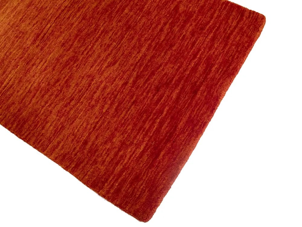 Orange Red Solid Gabbeh Modern Rug in All Size - 9