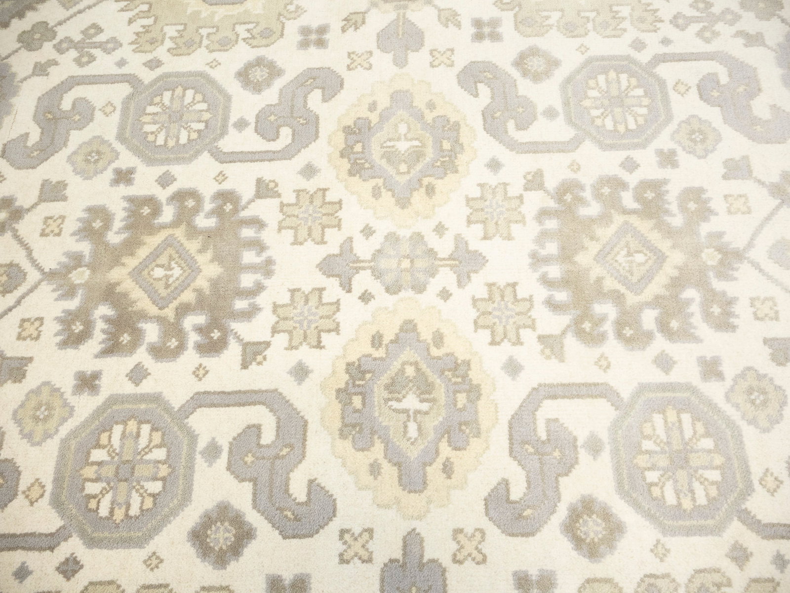 Cream Floral 8X16 Oushak Chobi Oriental Rug - 9