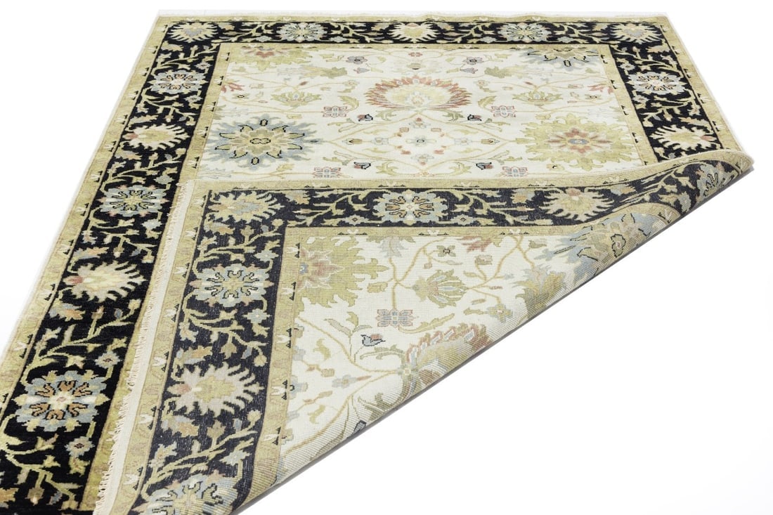 Cream Floral Osh Chobi 6X9 Peshawar Oriental Rug - 15