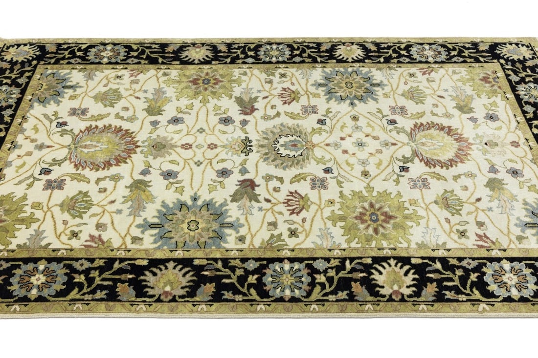 Cream Floral Osh Chobi 6X9 Peshawar Oriental Rug - 8