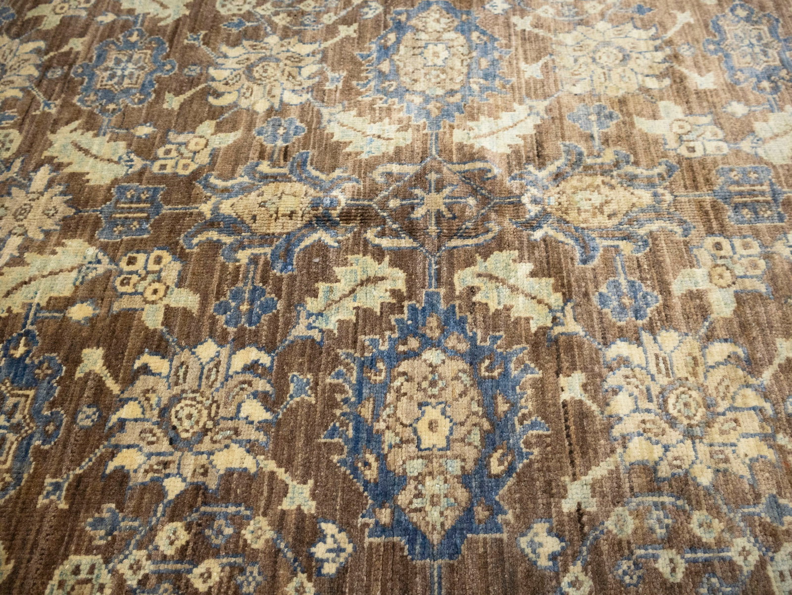 Brown Floral 4'9X6'3 Afghan Oriental Rug - 6