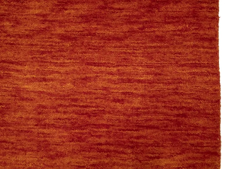 Orange Red Modern Solid 3X5 Gabbeh Oriental Rug - 10