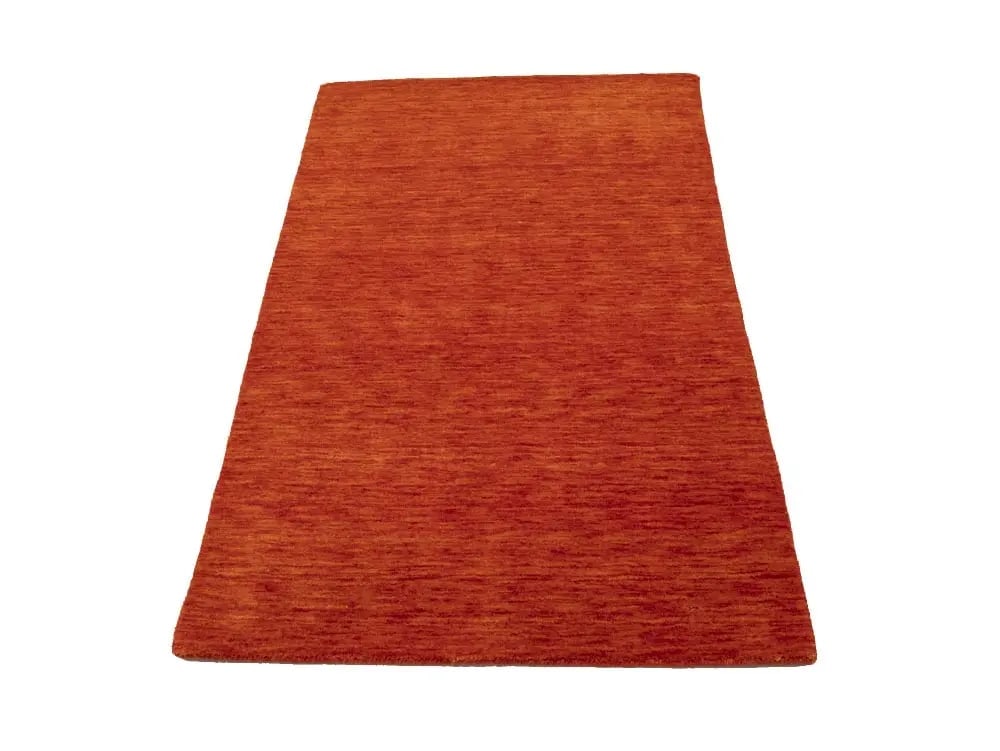 Orange Red Modern Solid 3X5 Gabbeh Oriental Rug - 3
